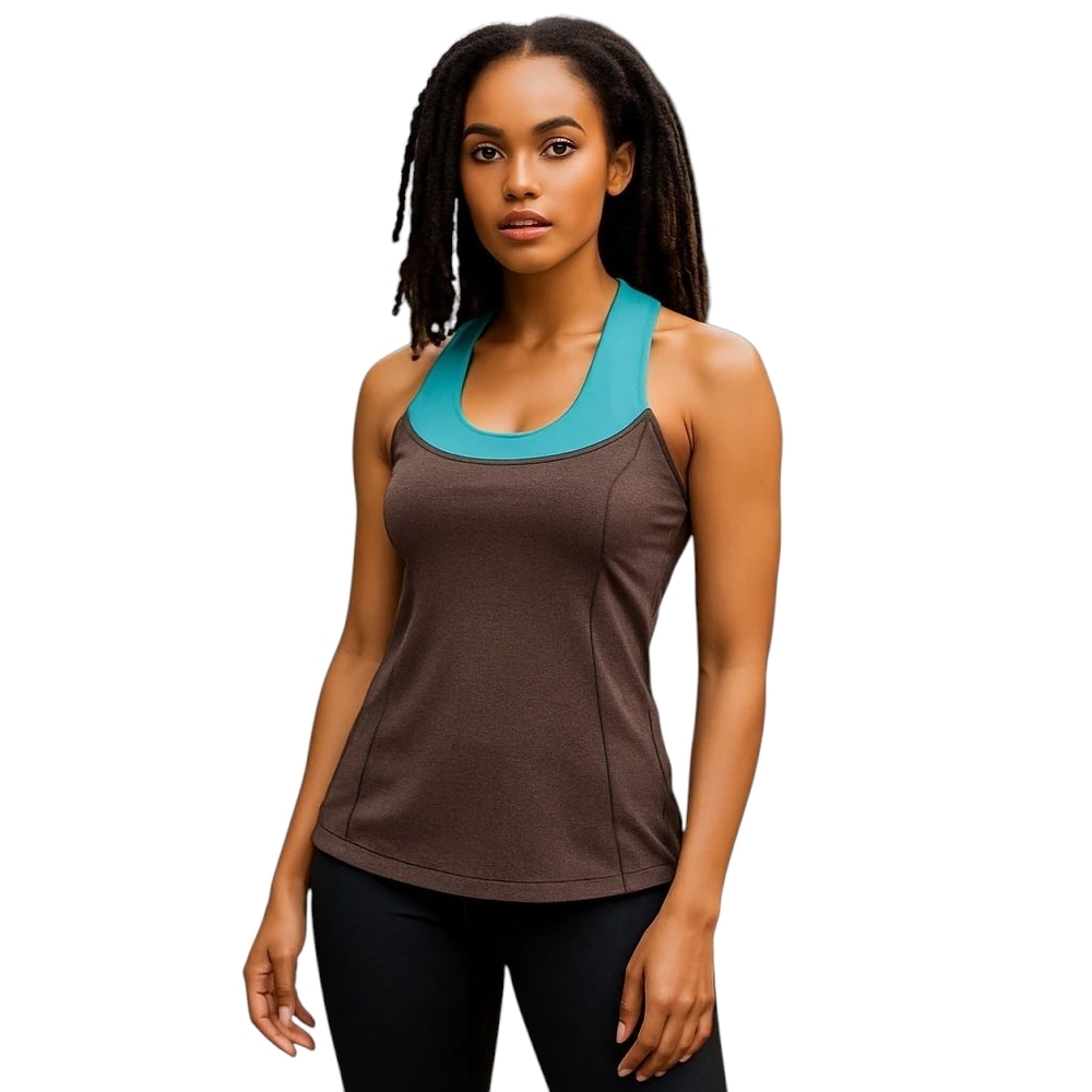 LULULEMON Scoop Neck Tank Top Sz 12 Grey/Blue